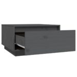 Table basse Gris 55x56x32 cm Bois massif de pin – Image 4