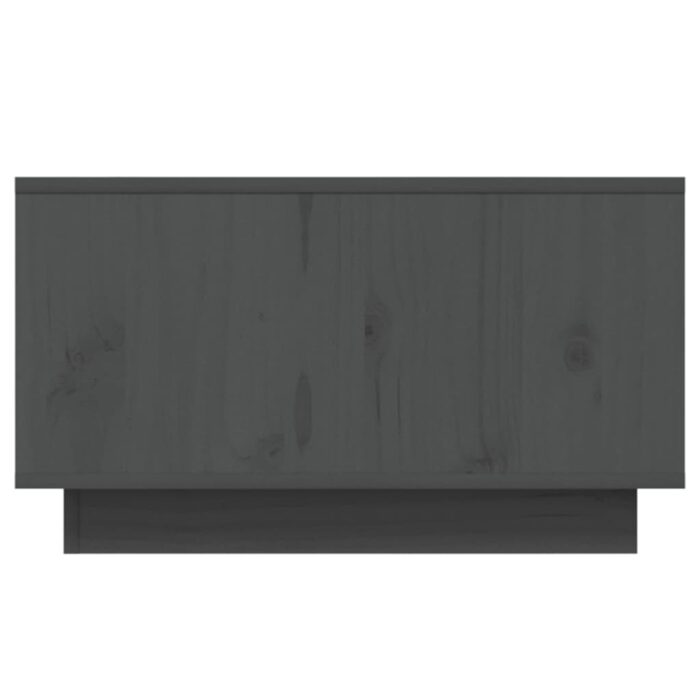 Table basse Gris 55x56x32 cm Bois massif de pin – Image 5