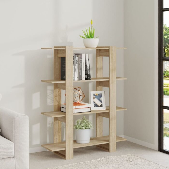 Bibliothèque/Séparateur de pièce Chêne Sonoma 100x30x123,5 cm – Image 2