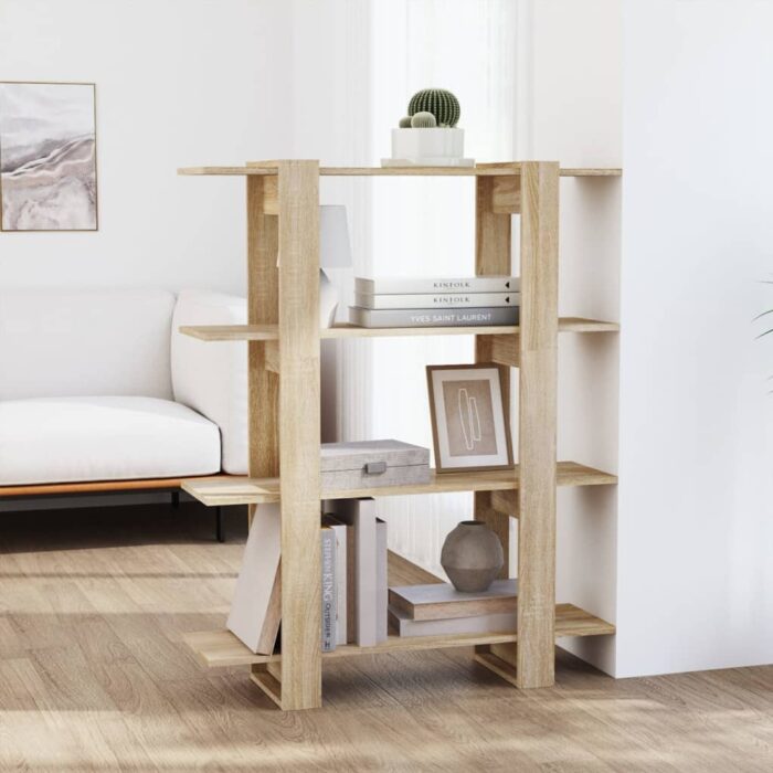 Bibliothèque/Séparateur de pièce Chêne Sonoma 100x30x123,5 cm – Image 1