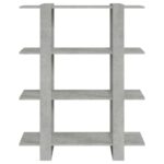 Bibliothèque/Séparateur de pièce Gris béton 100x30x123,5 cm – Image 3