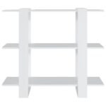 Bibliothèque/Séparateur de pièce Blanc 100x30x87 cm – Image 3