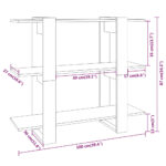 Bibliothèque/Séparateur de pièce Blanc 100x30x87 cm – Image 5