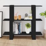 Bibliothèque/Séparateur de pièce Noir 100x30x123,5 cm – Image 2