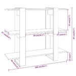 Bibliothèque/Séparateur de pièce Noir 100x30x123,5 cm – Image 5