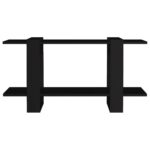 Bibliothèque Noir 100x30x51 cm bois d'ingénierie – Image 2