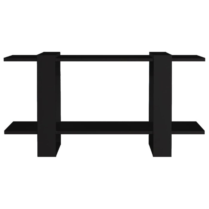 Bibliothèque Noir 100x30x51 cm bois d'ingénierie – Image 2
