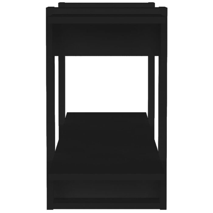 Bibliothèque Noir 100x30x51 cm bois d'ingénierie – Image 3