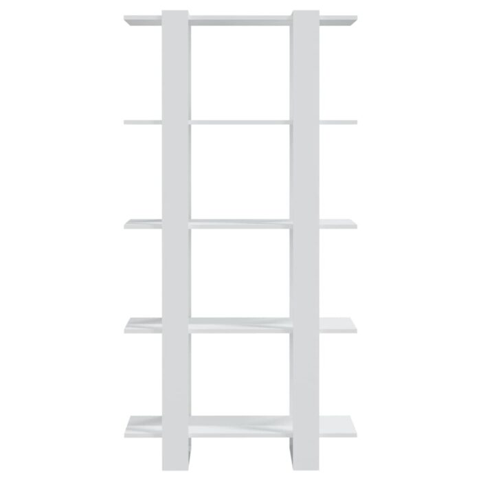 Bibliothèque/séparateur de pièce blanc bois d'ingénierie – Image 3