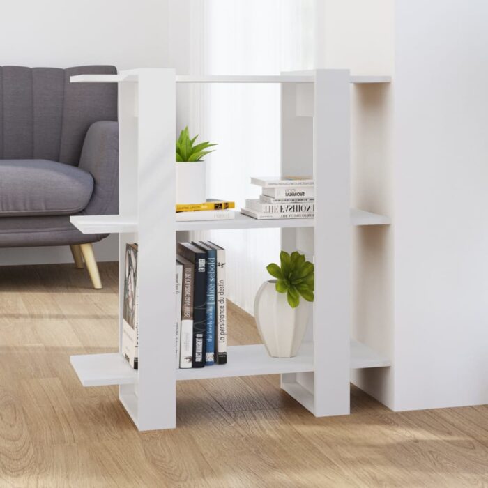 Bibliothèque/Séparateur de pièce Blanc 80x30x87 cm – Image 1