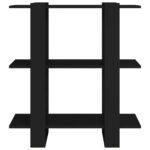 Bibliothèque/Séparateur de pièce Noir 80x30x123,5 cm – Image 3