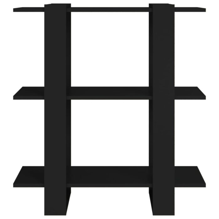 Bibliothèque/Séparateur de pièce Noir 80x30x123,5 cm – Image 3