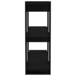 Bibliothèque/Séparateur de pièce Noir 80x30x123,5 cm – Image 4