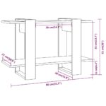 Bibliothèque/Séparateur de pièce Blanc 80x30x51 cm – Image 5