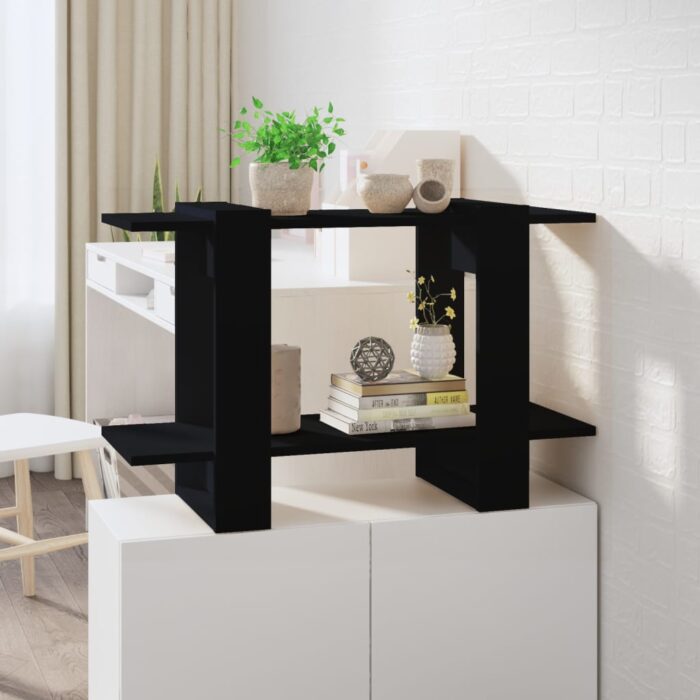 Bibliothèque/Séparateur de pièce Noir 80x30x51 cm – Image 1