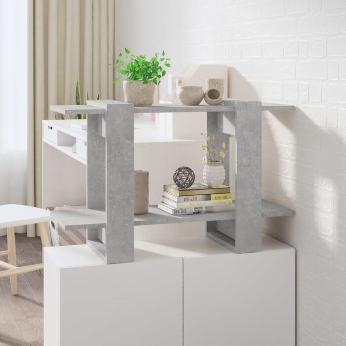 VXL8720286842898_m_en_hd_1.jpg Bibliothèque/Séparateur de pièce Gris béton 80x30x51 cm – Image 1