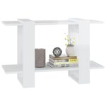 Bibliothèque/Séparateur de pièce Blanc brillant 80x30x51 cm – Image 2