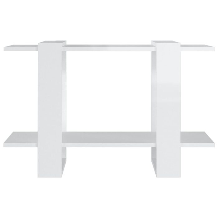 Bibliothèque/Séparateur de pièce Blanc brillant 80x30x51 cm – Image 3