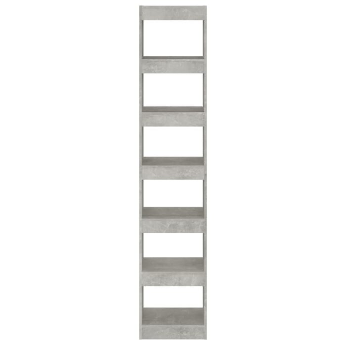 Bibliothèque/Séparateur de pièce Gris béton 40x30x198 cm – Image 3