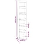 Bibliothèque/Séparateur de pièce Gris béton 40x30x198 cm – Image 5