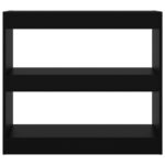 Bibliothèque/Séparateur de pièce Noir 80x30x72 cm – Image 4