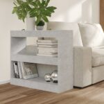 Bibliothèque/Séparateur de pièce Gris béton 80x30x72 cm – Image 2