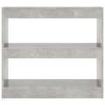 Bibliothèque/Séparateur de pièce Gris béton 80x30x72 cm – Image 3
