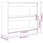 Bibliothèque/Séparateur de pièce Gris béton 80x30x72 cm – Image 5