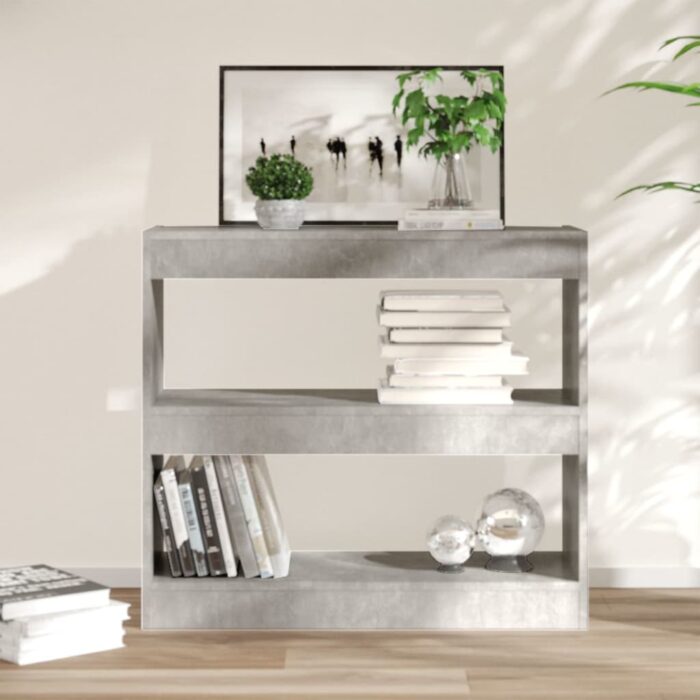 VXL8720286843444_m_en_hd_1.jpg Bibliothèque/Séparateur de pièce Gris béton 80x30x72 cm – Image 1