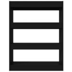 Bibliothèque/Cloison Noir 80x30x103 cm Bois d'ingénierie – Image 3