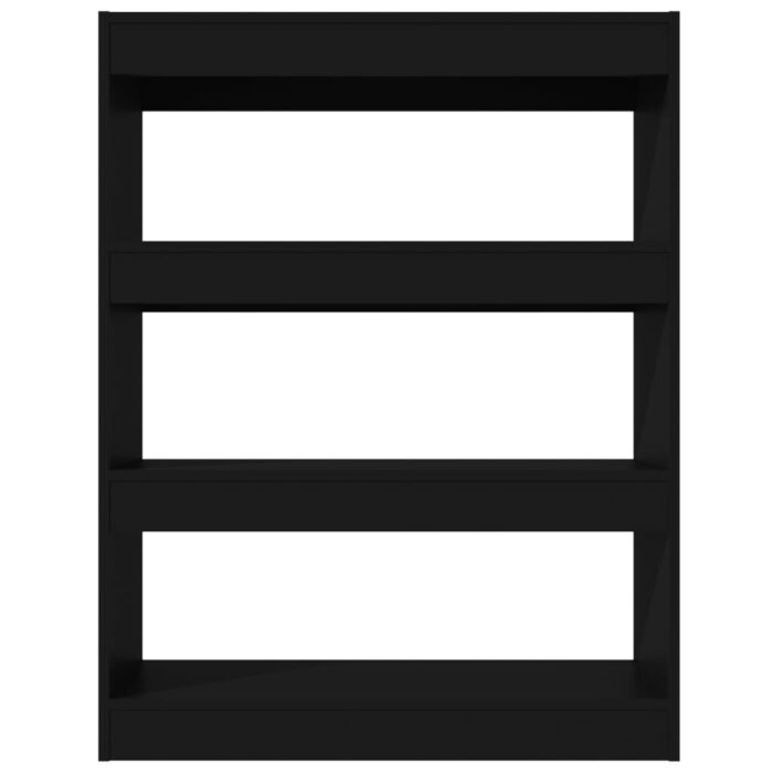 Bibliothèque/Cloison Noir 80x30x103 cm Bois d'ingénierie – Image 3