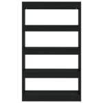 Bibliothèque/Séparateur de pièce Noir Bois d'ingénierie – Image 3