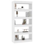 Bibliothèque/Séparateur de pièce Blanc bois d'ingénierie – Image 2