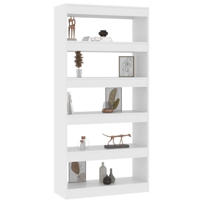 Bibliothèque/Séparateur de pièce Blanc bois d'ingénierie – Image 2