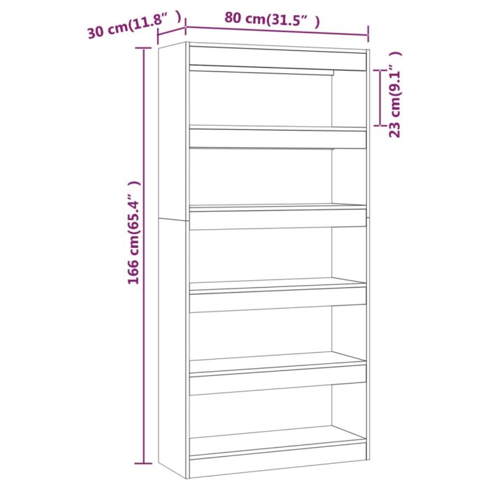 Bibliothèque/Séparateur de pièce Blanc bois d'ingénierie – Image 5