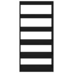 Bibliothèque/Séparateur de pièce Noir Bois d'ingénierie – Image 3