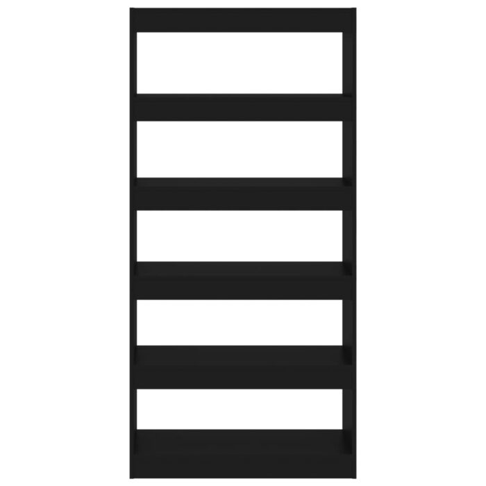 Bibliothèque/Séparateur de pièce Noir Bois d'ingénierie – Image 3