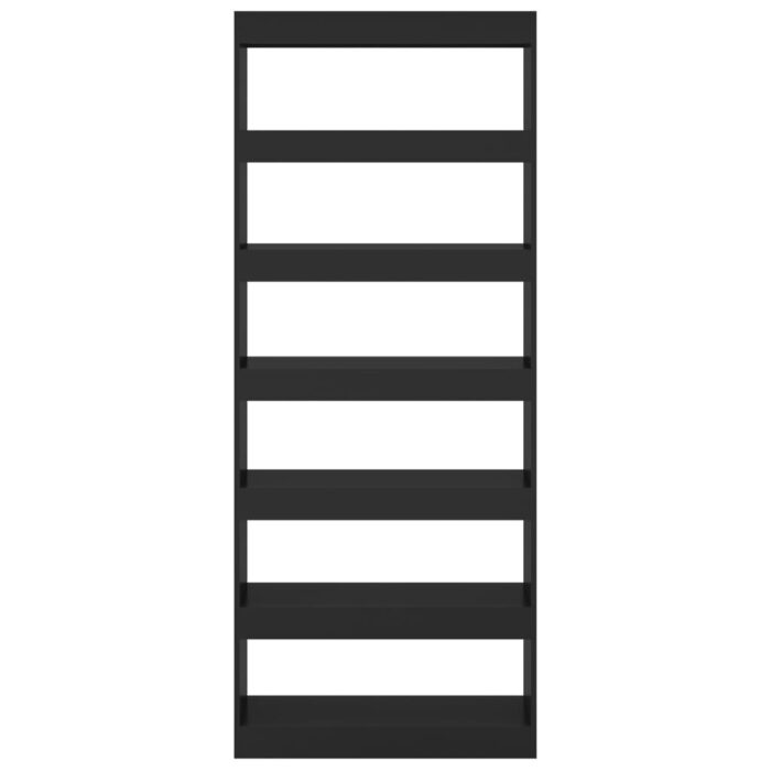 Bibliothèque/Séparateur de pièce noir bois d'ingénierie – Image 3