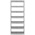 Bibliothèque/Séparateur de pièce Gris béton Bois d'ingénierie – Image 3