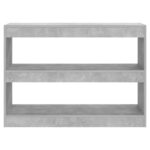 Bibliothèque/Séparateur de pièce Gris béton 100x30x72 cm – Image 3