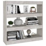 Bibliothèque/Séparateur de pièce Gris béton 100x30x103 cm – Image 2
