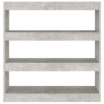 Bibliothèque/Séparateur de pièce Gris béton 100x30x103 cm – Image 3