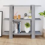 Bibliothèque/Séparateur de pièce Sonoma gris 100x30x87 cm – Image 2