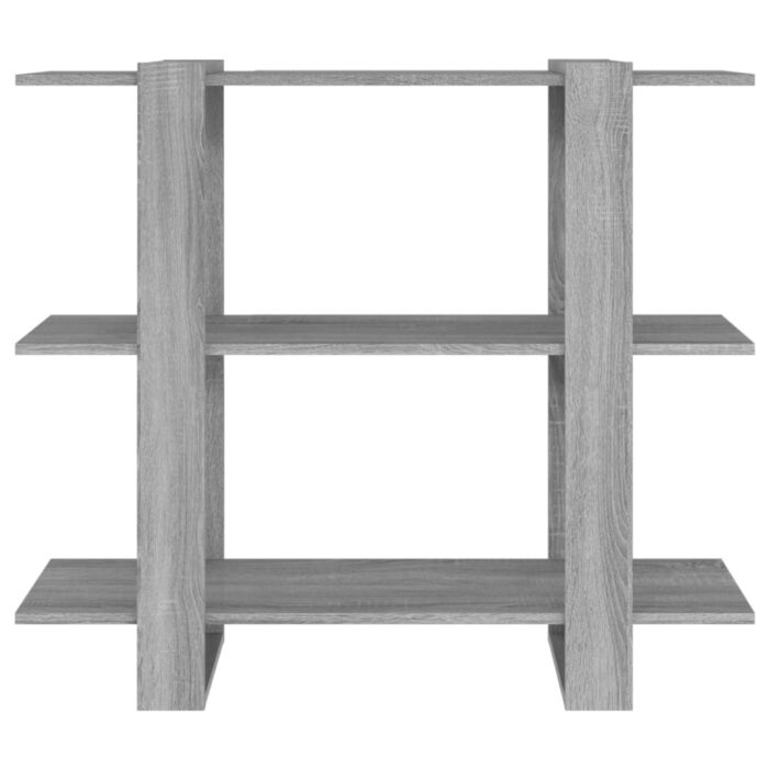 Bibliothèque/Séparateur de pièce Sonoma gris 100x30x87 cm – Image 3