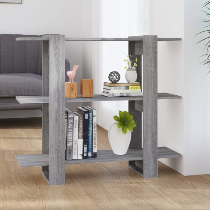 Bibliothèque/Séparateur de pièce Sonoma gris 100x30x87 cm – Image 1