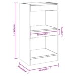 Bibliothèque/Séparateur de pièce Chêne fumé 40x30x72 cm – Image 5