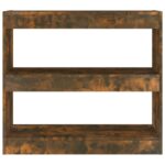 Bibliothèque/Séparateur de pièce chêne fumé 80x30x72 cm – Image 3