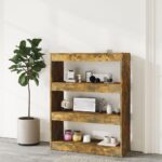Bibliothèque/Séparateur de pièce chêne fumé bois d'ingénierie – Image 2