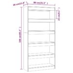 Bibliothèque/Séparateur de pièce Sonoma gris Bois d'ingénierie – Image 5