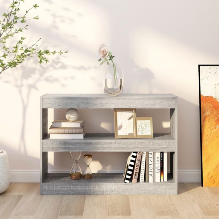Bibliothèque/Séparateur de pièce sonoma gris 100x30x72 cm – Image 2